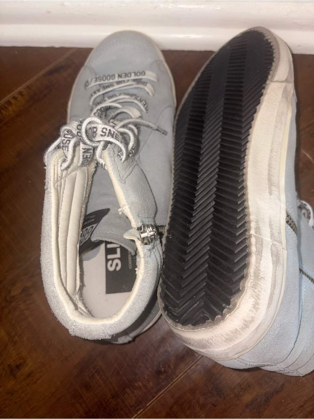 Golden Goose Deluxe Brand high-top suede sneakers in a grey Men’s 10 New - Picture 5 of 6